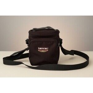 Tamrac Black Camera Shoulder Bag Model 5201 Belt Bag Loop Zippered Top EUC